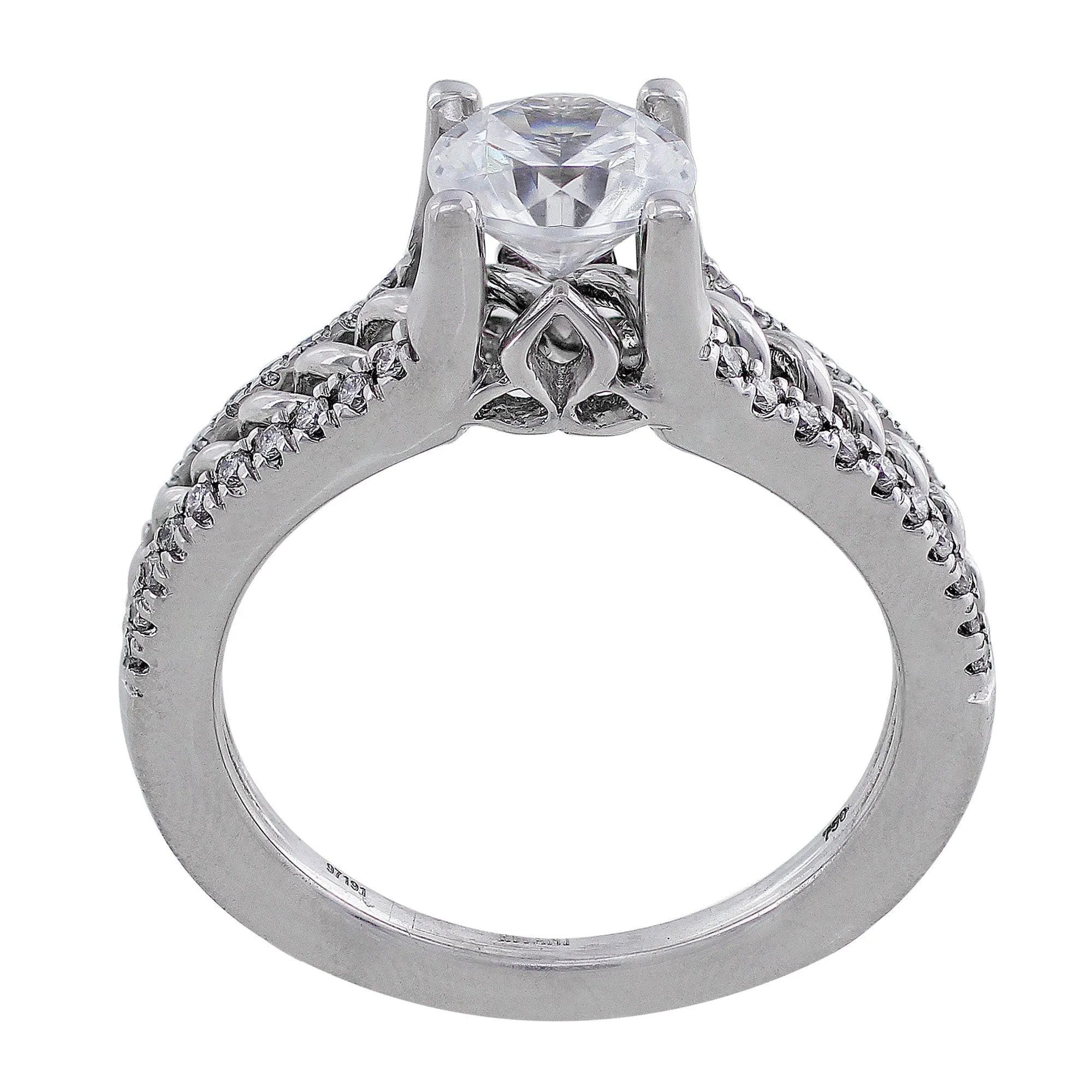 18k White Gold Andara Tapered Diamond Ring