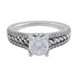 18k White Gold Andara Tapered Diamond Ring