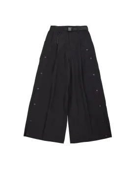 A.T OUTDOOR Nylon Button Side Wide Pant