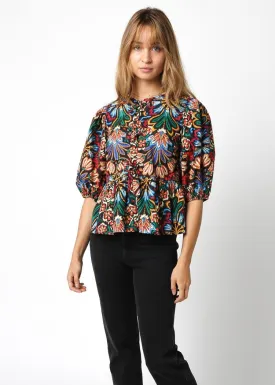 Averi Top- Black Multi