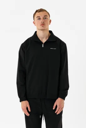 Benjart Nylon Quarter Zip - Black