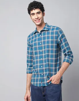 Blue Checks Printed Shirt