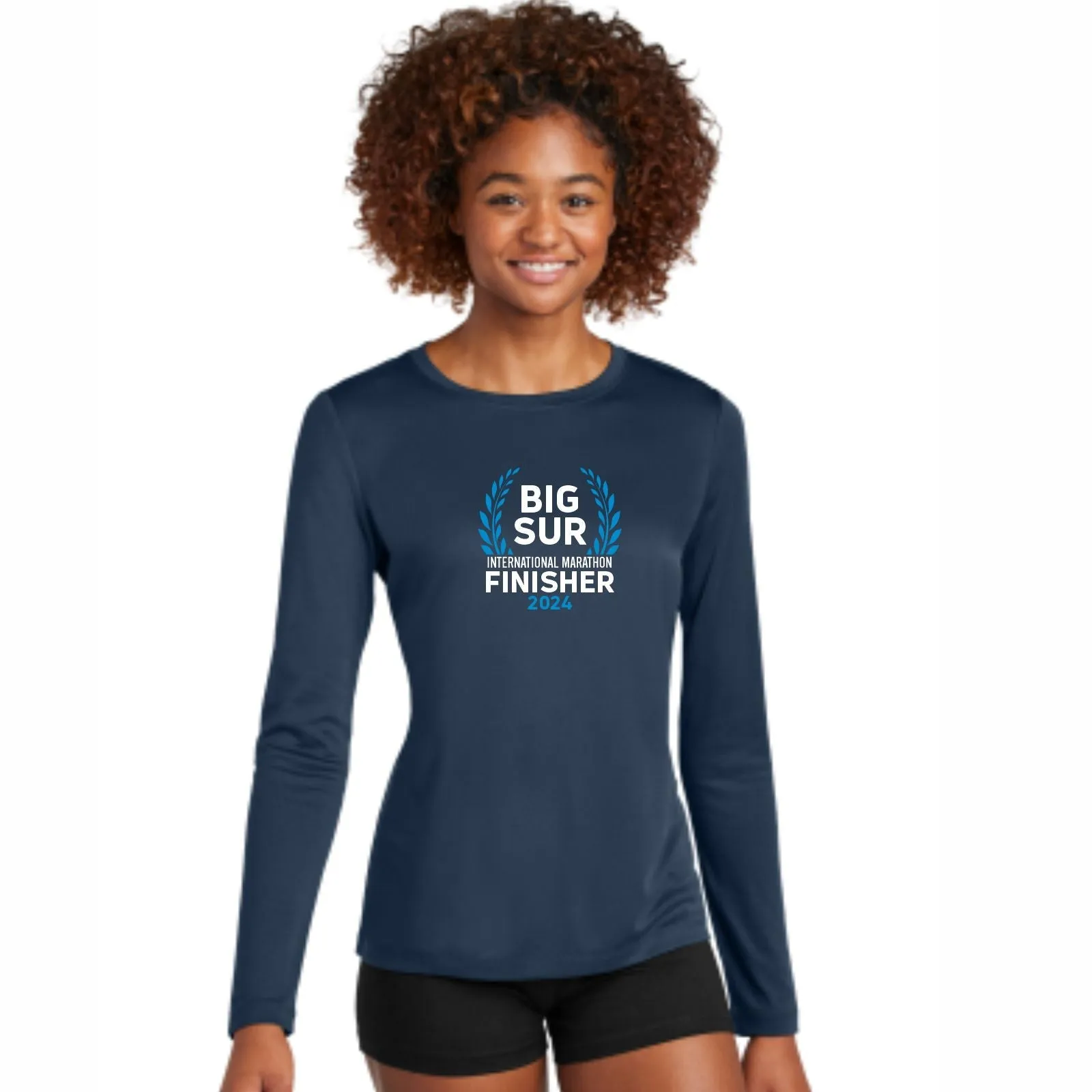 BSIM Women's LS Tech UPF Tee -Navy- 2024 Finisher