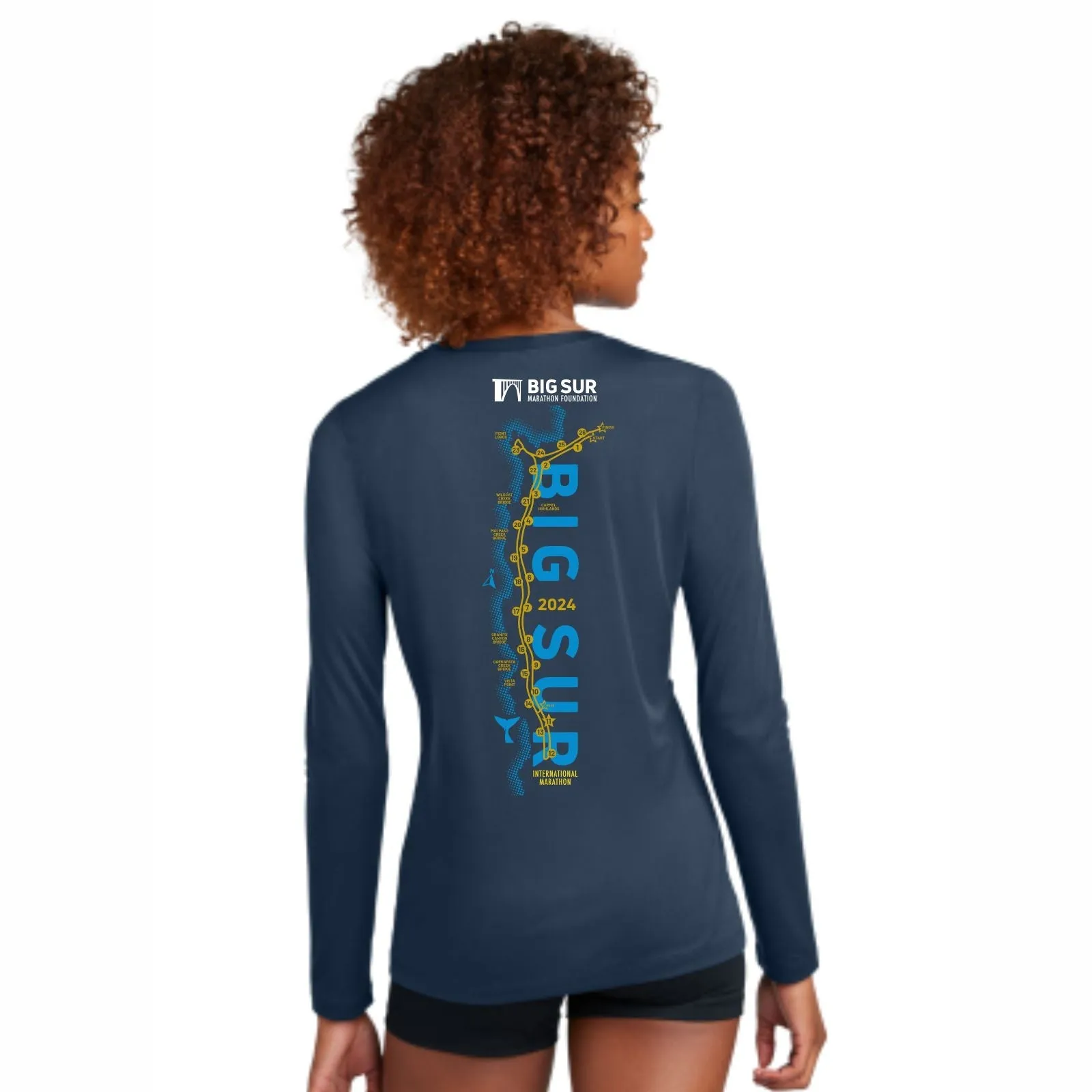 BSIM Women's LS Tech UPF Tee -Navy- 2024 Finisher