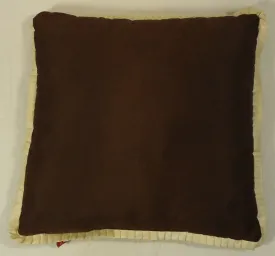 Chelsea Throw Pillow 17in x 17in Brown 19-313cc * Polyester  -- Used