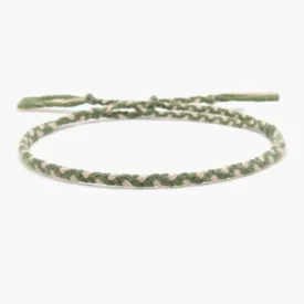 Cotton Temple Bracelet (Green/Cream)