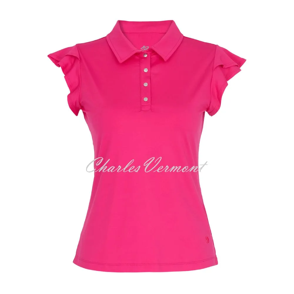 Dolcezza 'Golf' Top With Ruffle Sleeve - Style 34505 (Fuchsia)