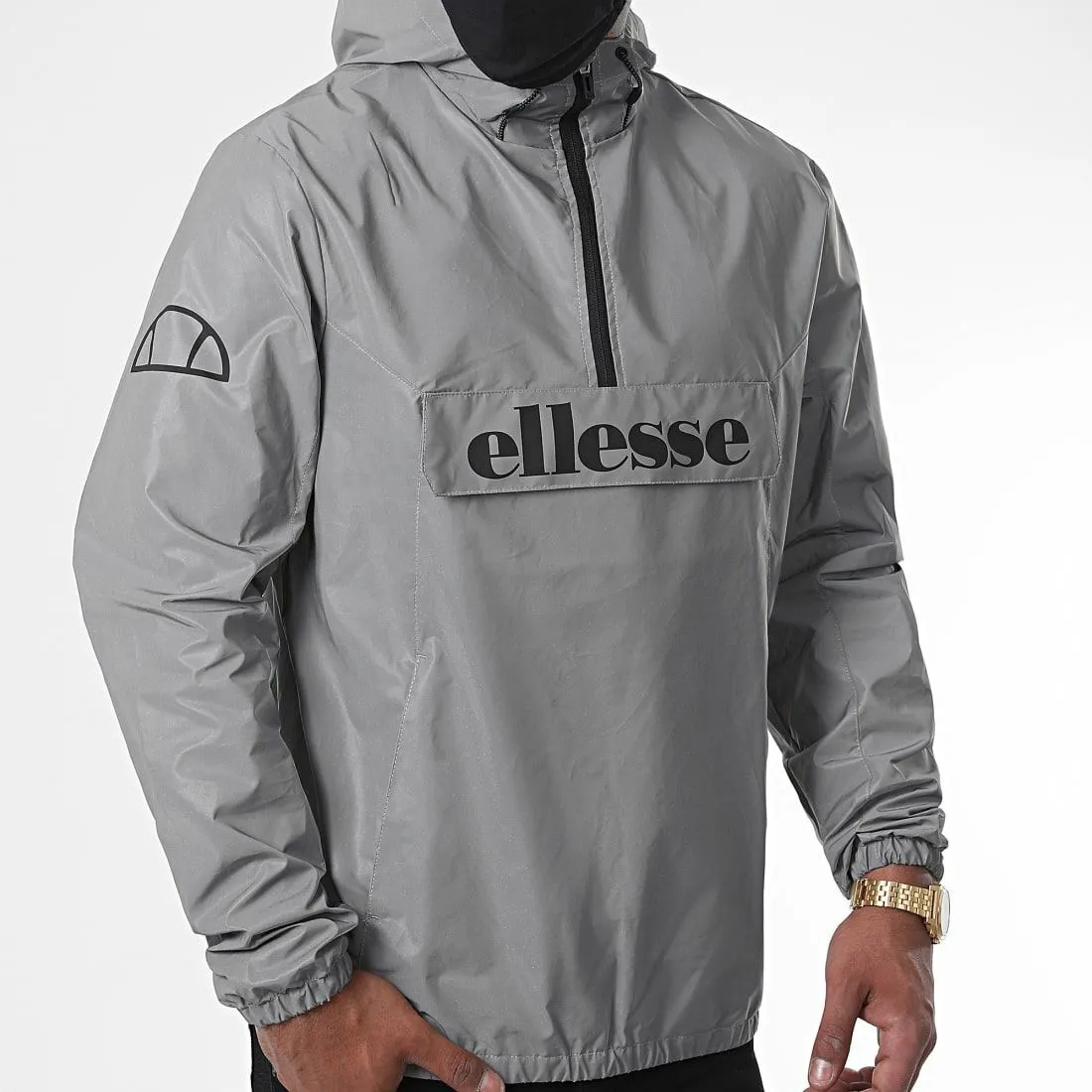 Ellesse Jacket Mens Running Jacket Pullover 1/4 Zip Track Top Jackets