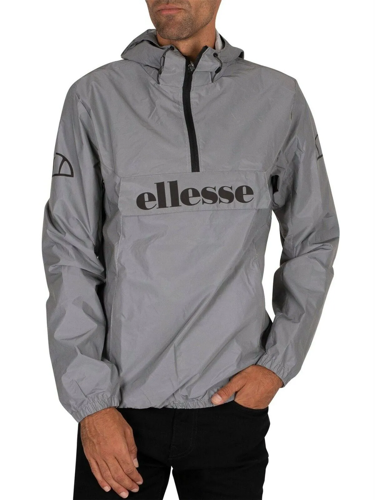 Ellesse Jacket Mens Running Jacket Pullover 1/4 Zip Track Top Jackets