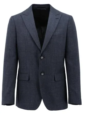 Emmett Navy Checked Sports Jacket