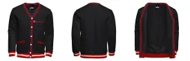 Fleece Varsity Cardigan With No Lining