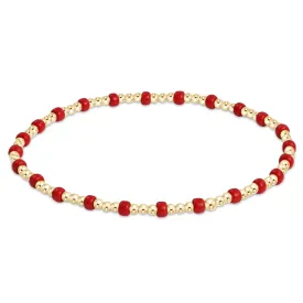 Gameday Hope Gold Sincerity Bracelet - Bright Red