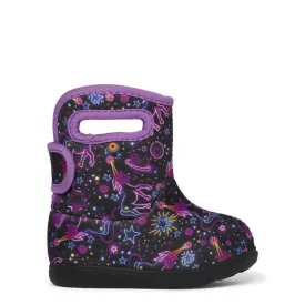 Infant Girl Bogs Baby Bog II Neon Unicorn in Black Multi