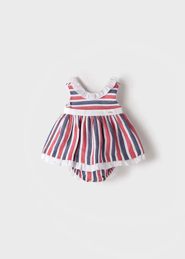 Mayoral 1847 002 - Red Stripe Dress