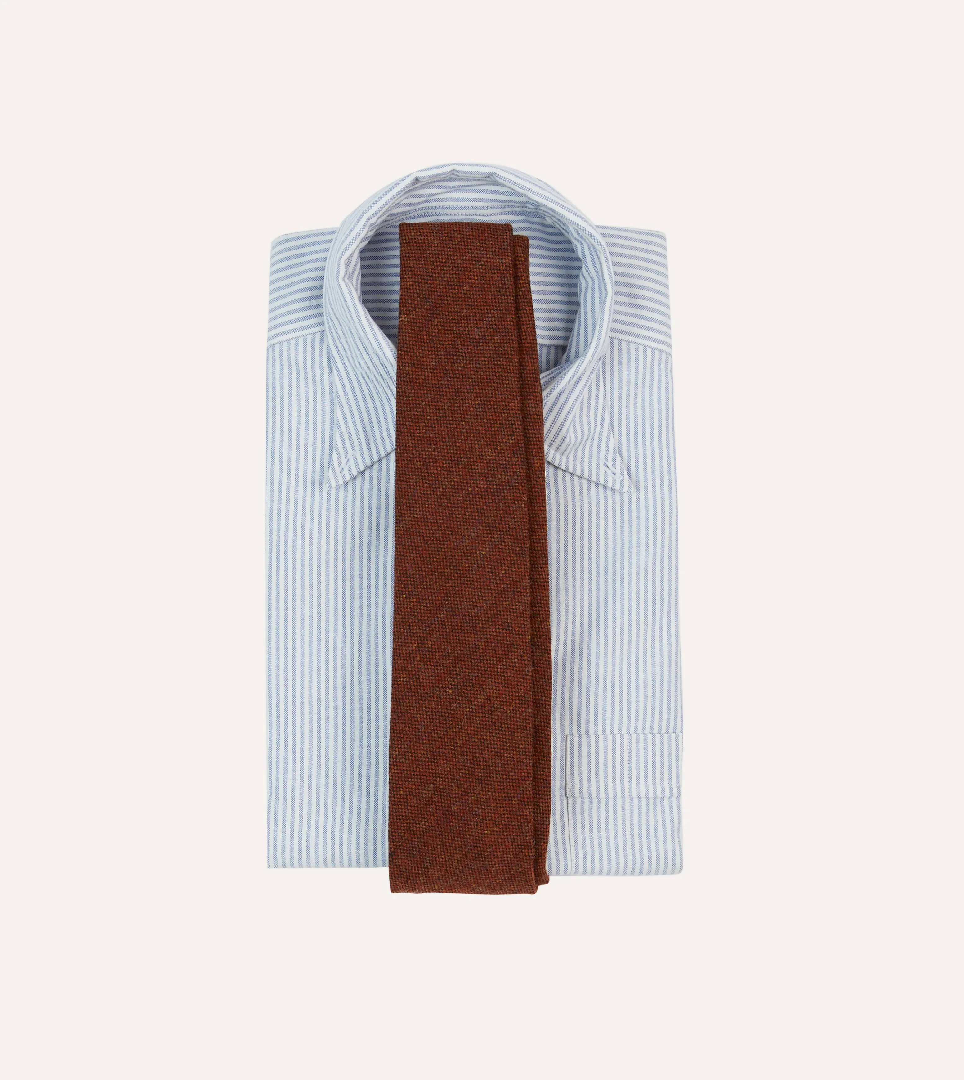 Orange Shetland Wool Tipped Tie