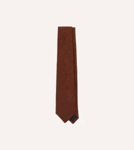 Orange Shetland Wool Tipped Tie